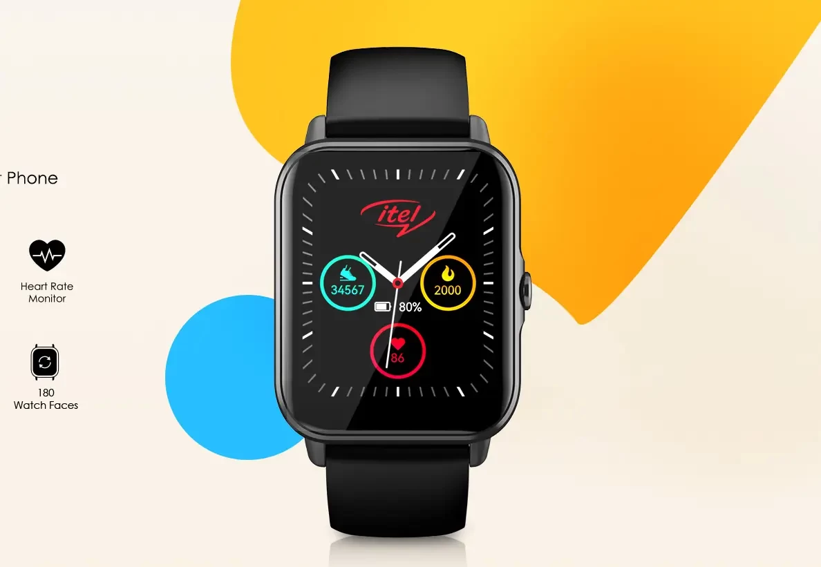 itel smart watch 2 black color